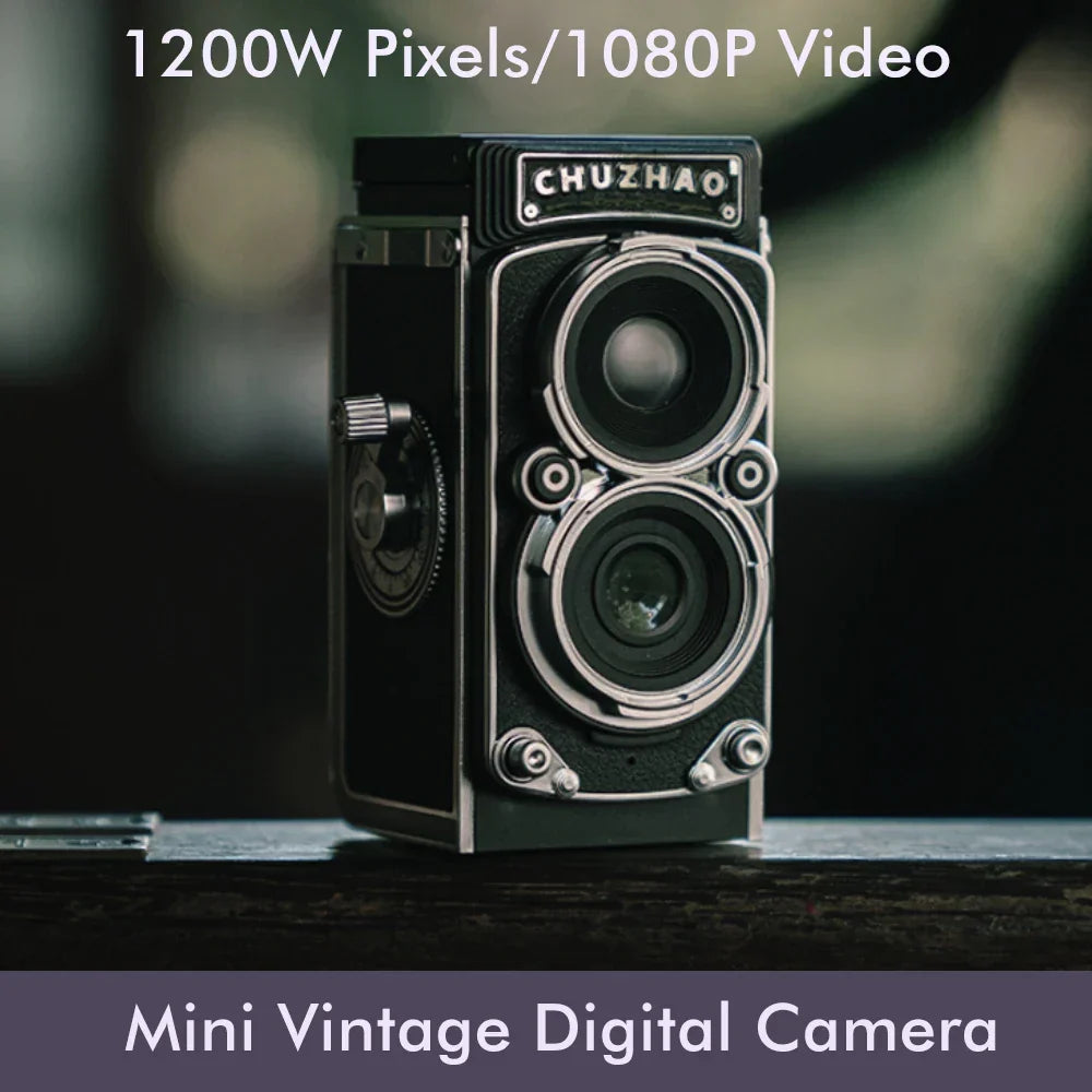Mini Retro Digital Camera Black