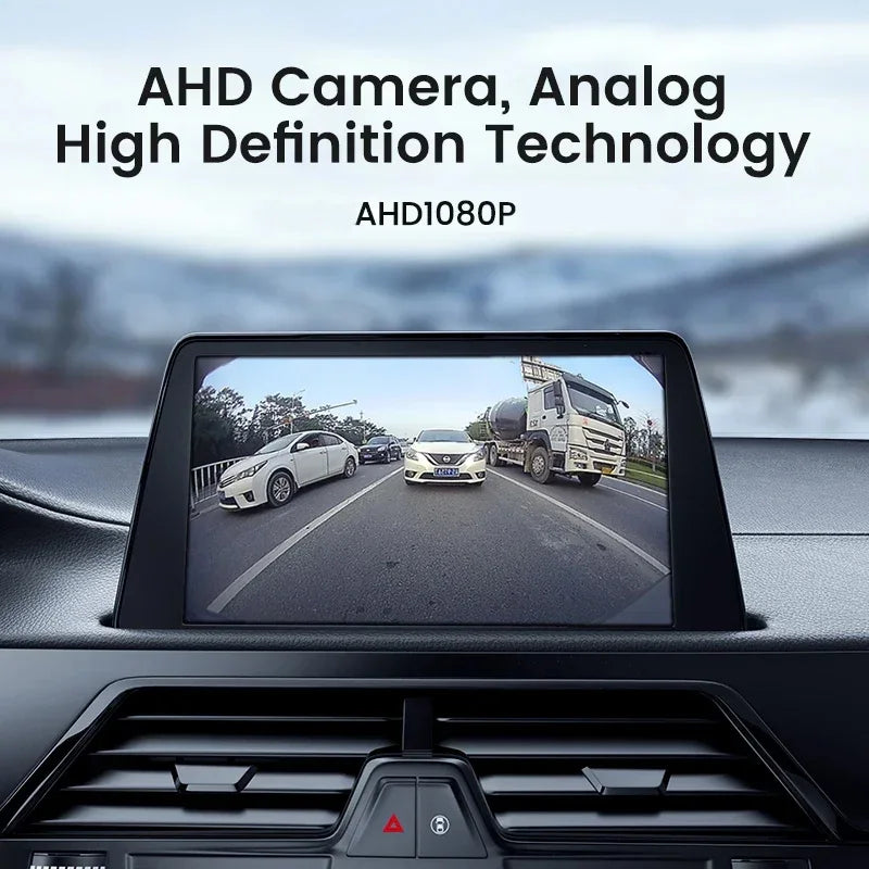 AHD 1920x1080P Car Rear View Camera Backup And Front Camera Black